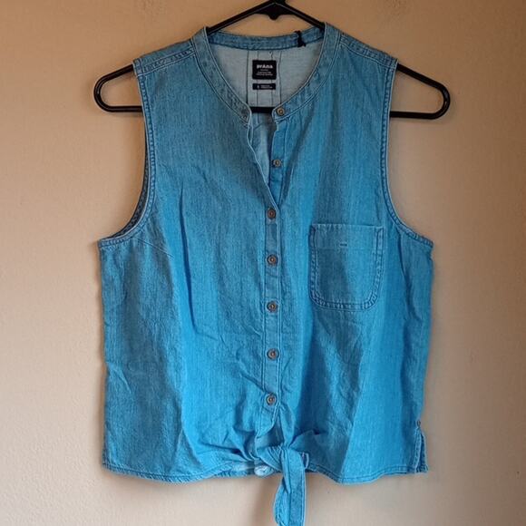 Prana sunrise peak top Chambre tie crop tank size S New with Tags - Picture 1 of 8